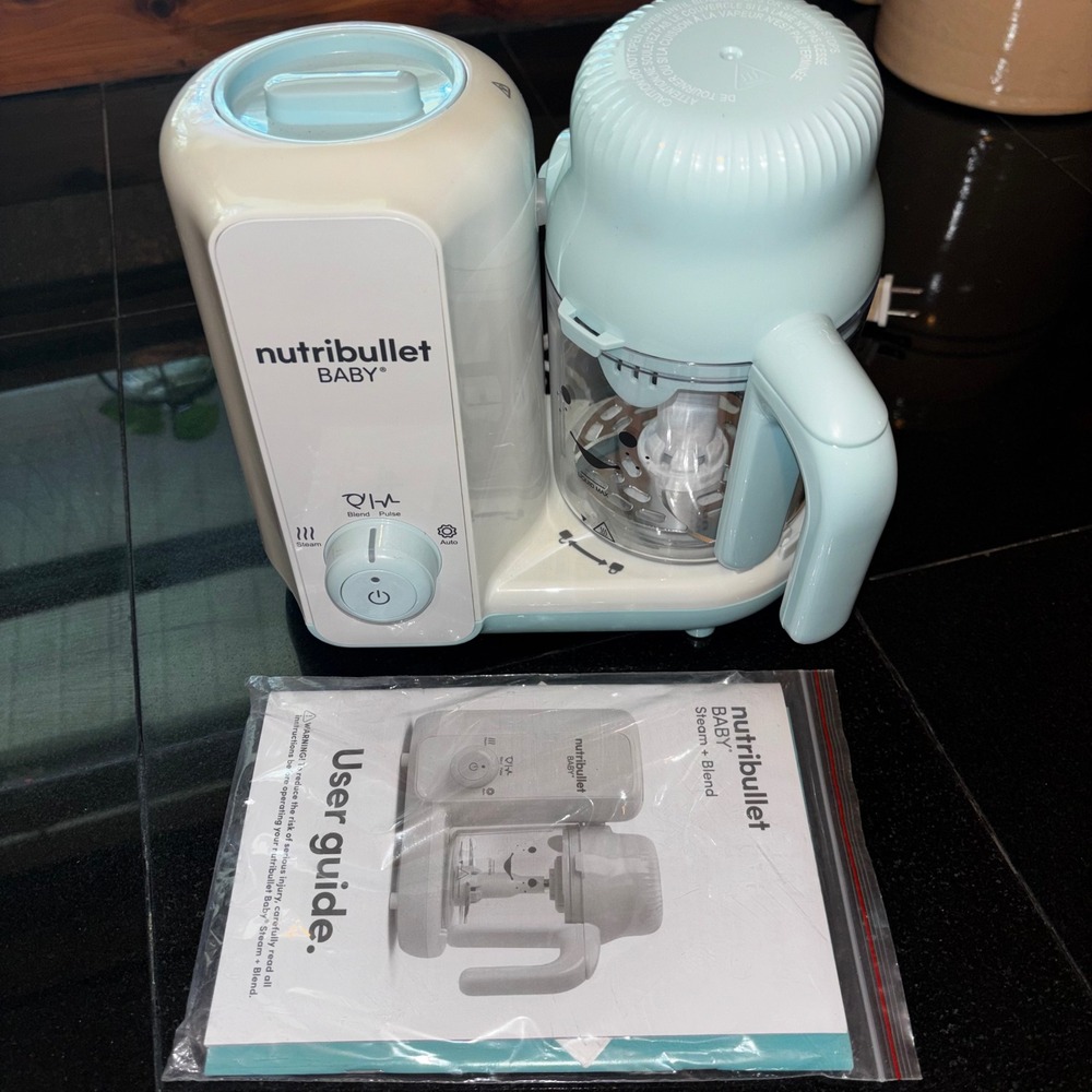 Nutribullet Baby Steam + Blend Food Maker Blue White Excellent All-in-One System